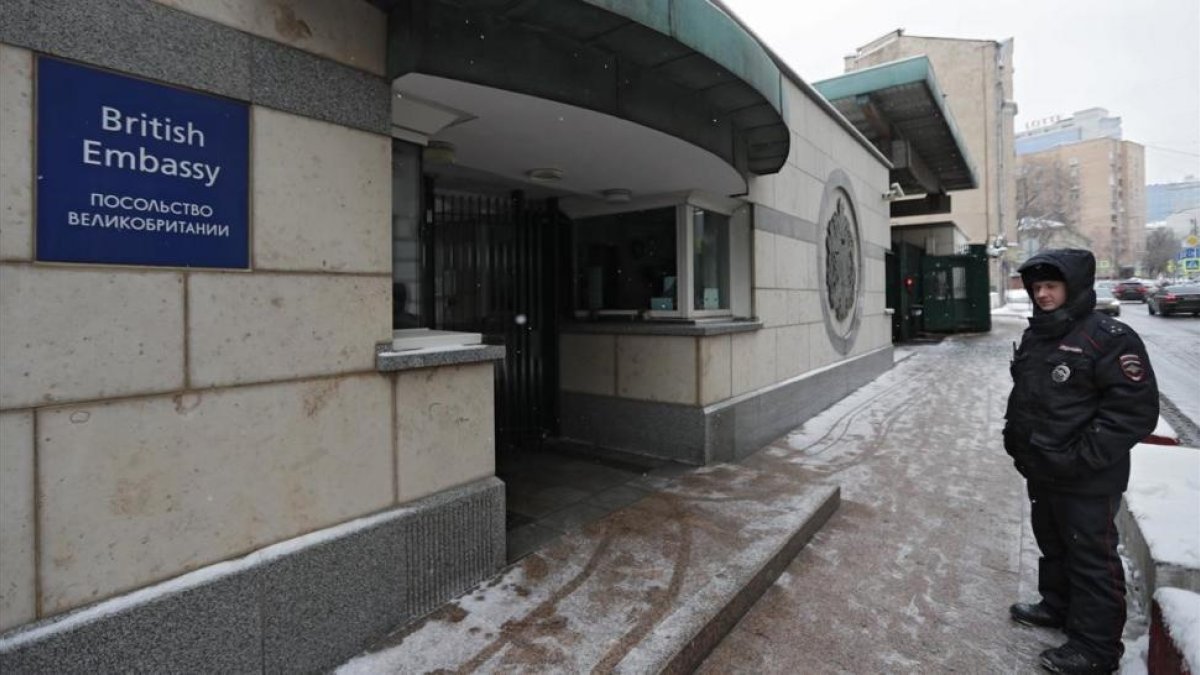 La embajada británica en Moscú.