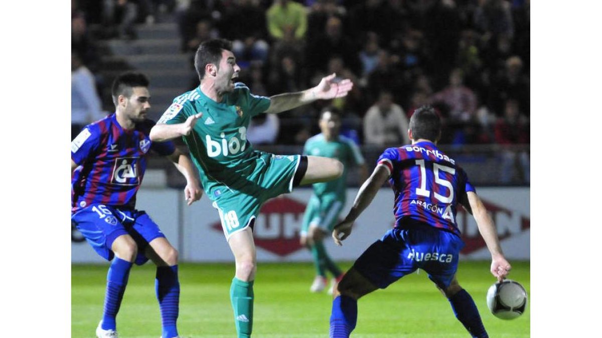 Deportiva y Huesca se midieron por última vez hace poco más de un mes en la Copa del Rey con triunfo berciano en los penaltis