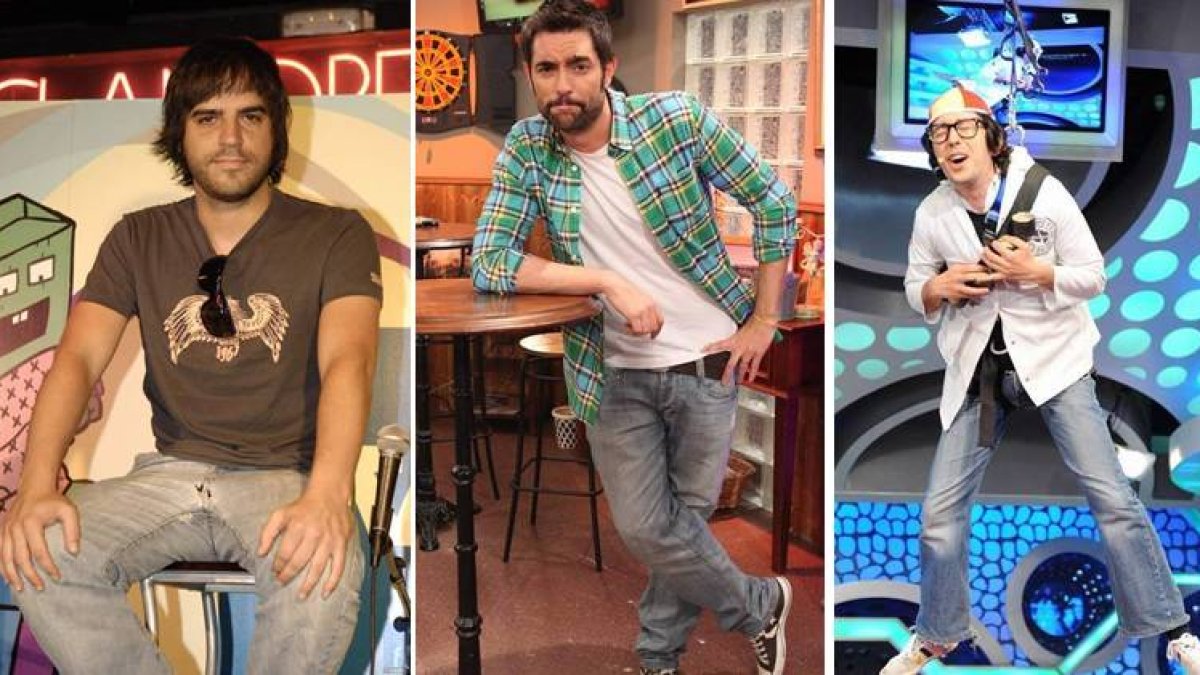 De izquierda a derecha, los cómicos Ernesto Sevilla, Dani Mateo y Flipy, que actuarán en el Auditorio de León.