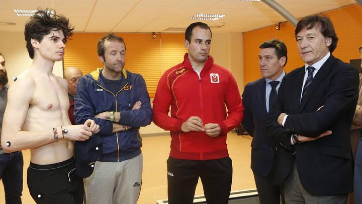 El presidente del CSD durante la visita