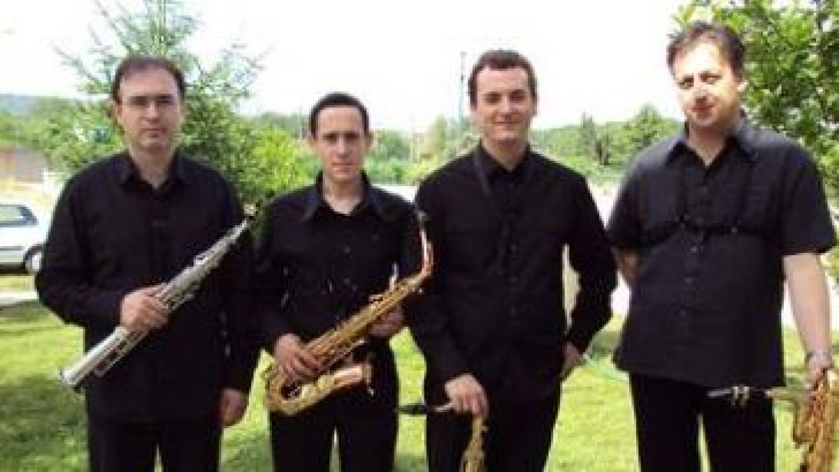 El Cuarteto de Saxofonistas de Ponferrada.