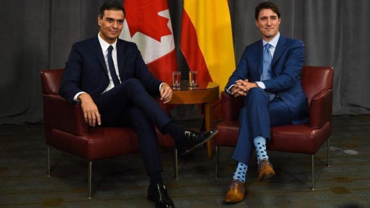 Sánchez con Trudeau.
