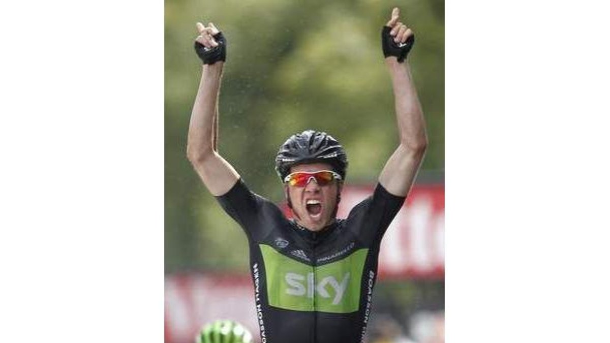 Boasson Hagen, celebra su victoria en la sexta etapa.