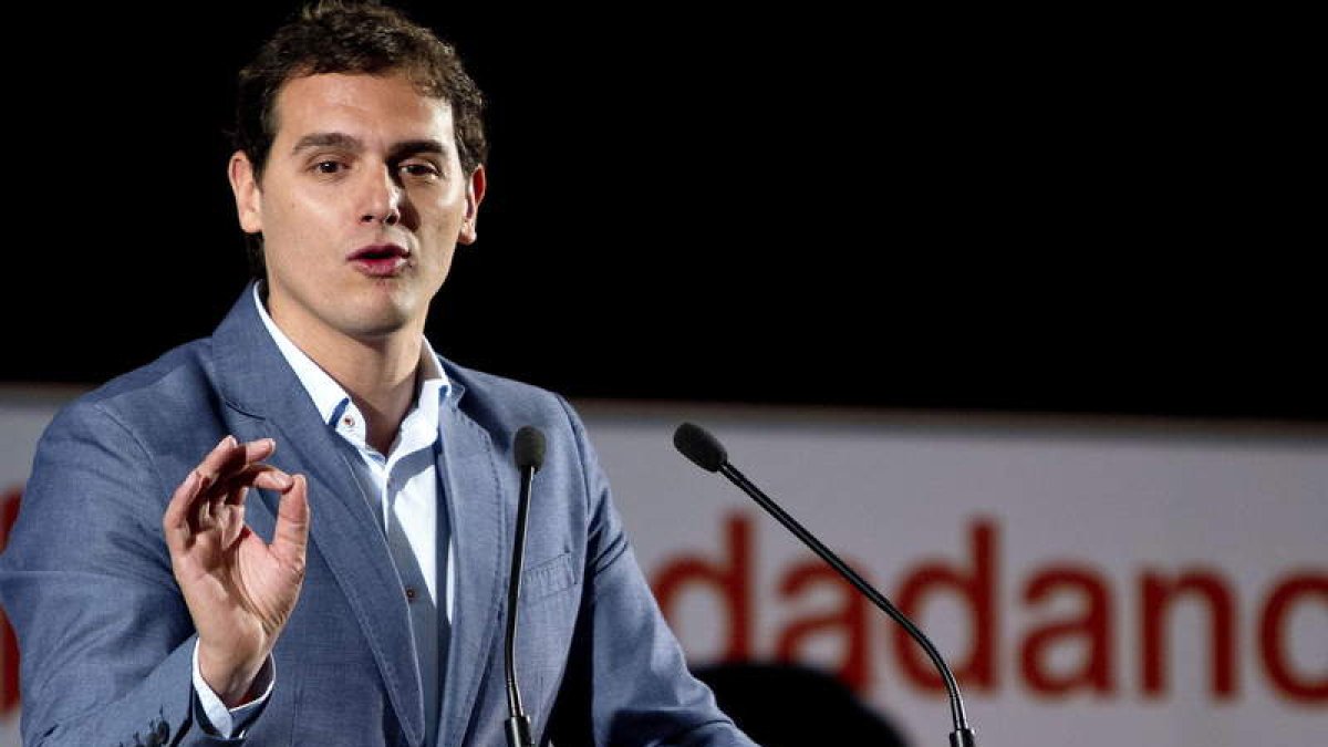 Albert Rivera, líder de Ciudadanos, ayer en un acto en Cádiz.