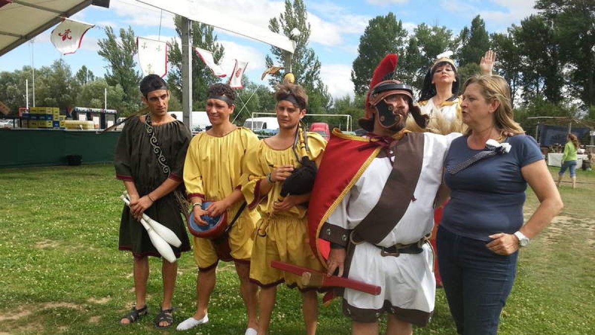 Imagen de la celebración de la Fiesta Romana que comenzó ayer en Villaquilambre.