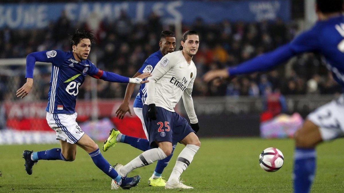 Rabiot, en un partido de Liga del PSG