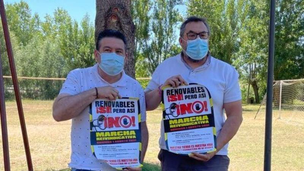 Santos y López durante la presentación de la marcha. A. R.