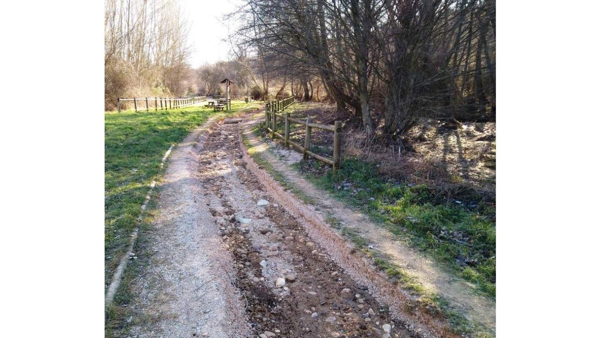 Imagen de la actual situación de sendero de Arroyo del Valle. DL
