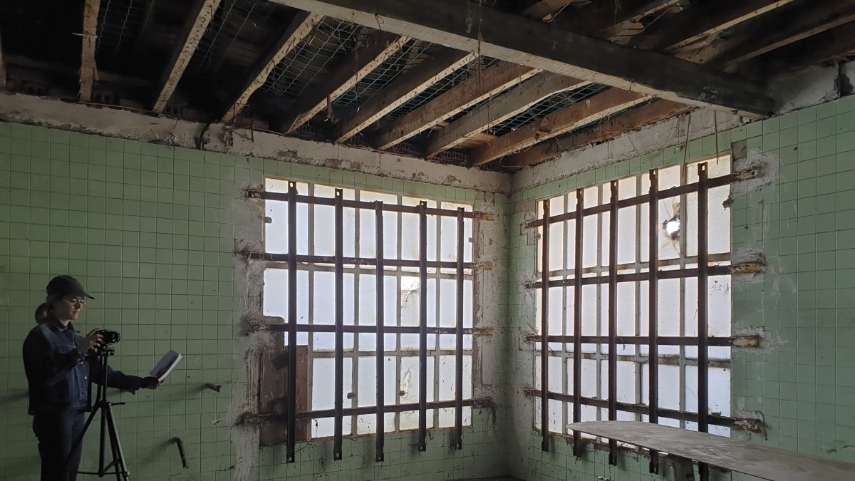 Irene Baeza, en su estancia en Fabero.DL