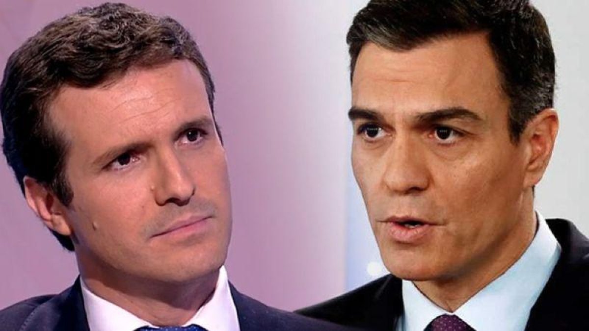 Pablo Casado y Pedro Sánchez.