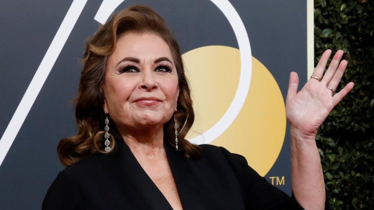 La actriz Roseanne Barr, en la gala de los Globos de Oro.