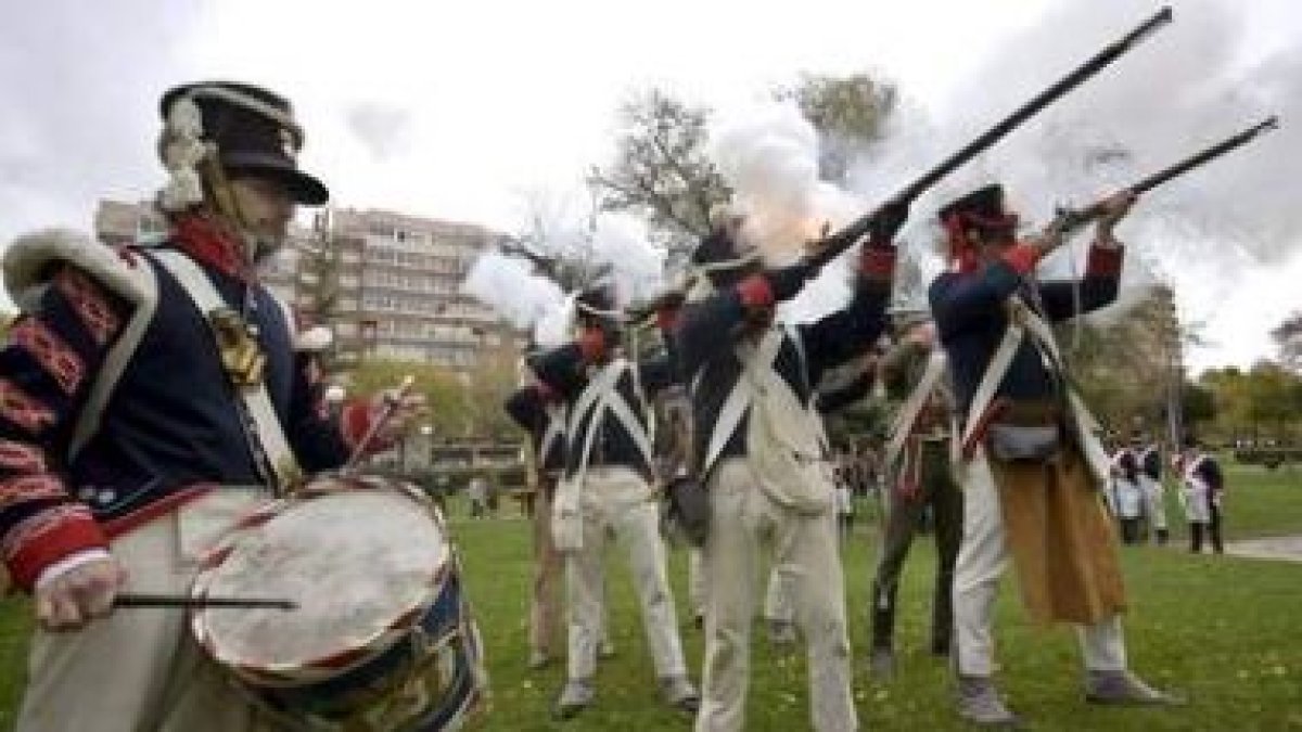 Un momento de la recreación histórica celebrada ayer.