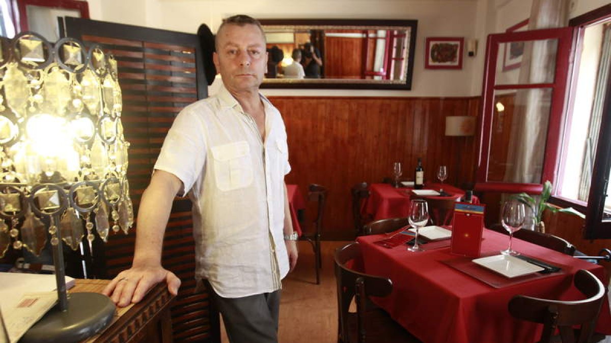 Isidro Alonso en el restaurante del Saint Román.