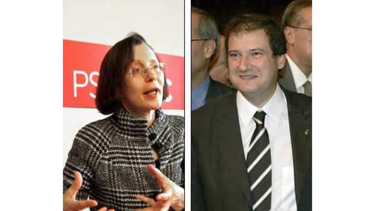Montserrat Tura y Jordi Hereu.