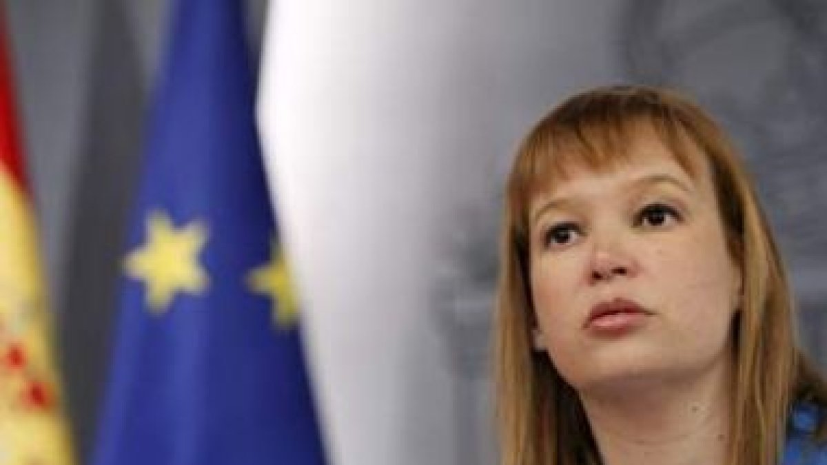 Leire Pajín, durante la rueda de prensa posterior a la reunión del Consejo de Ministros.