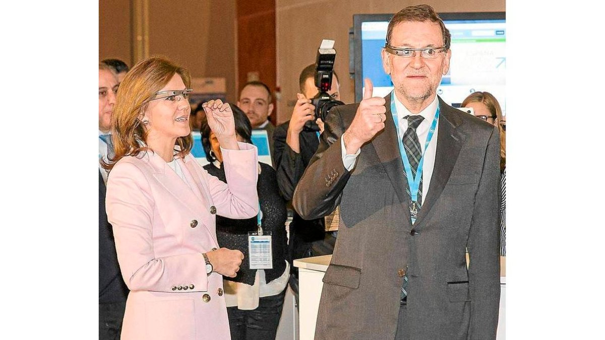 María Dolores de Cospedal y Mariano Rajoy.