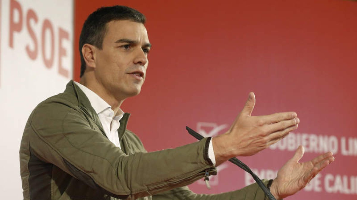 Sánchez, en su intervención en el acto de ayer.