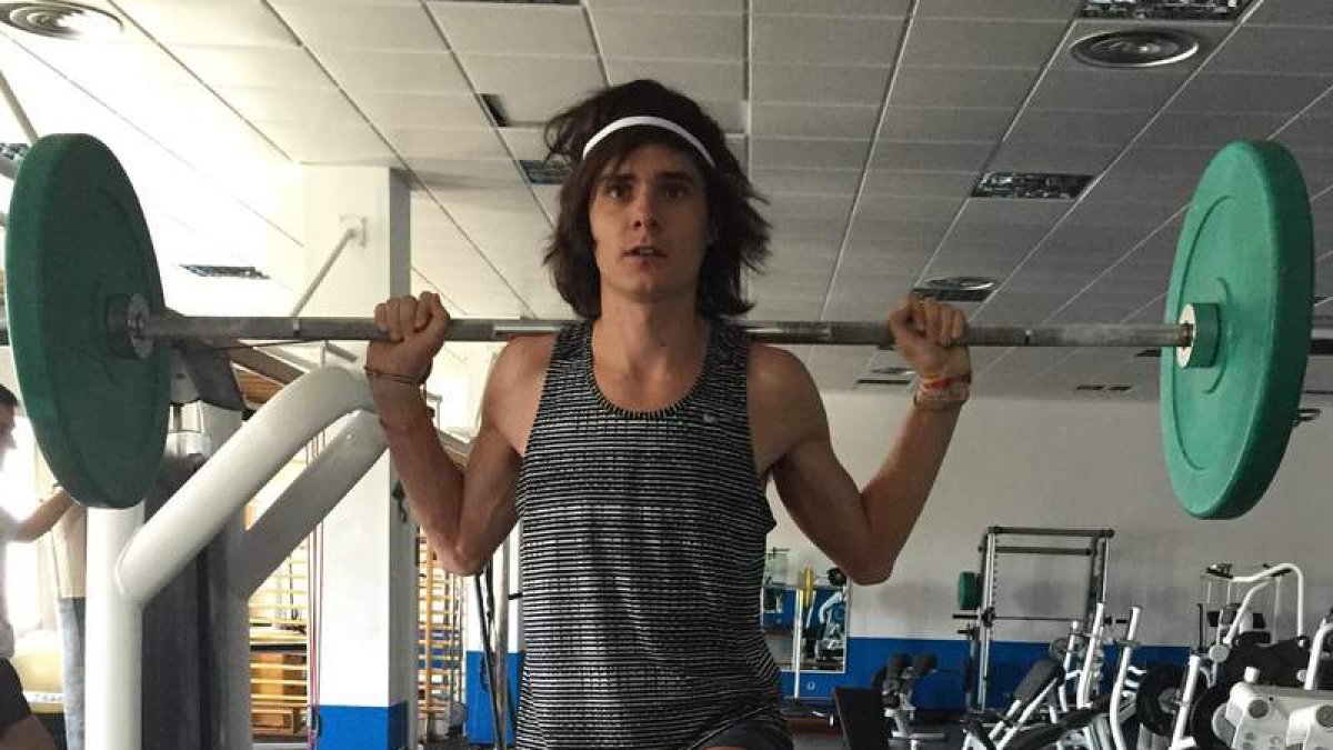 Aláiz en un entrenamiento en el Centro de Alto Rendimiento de León.