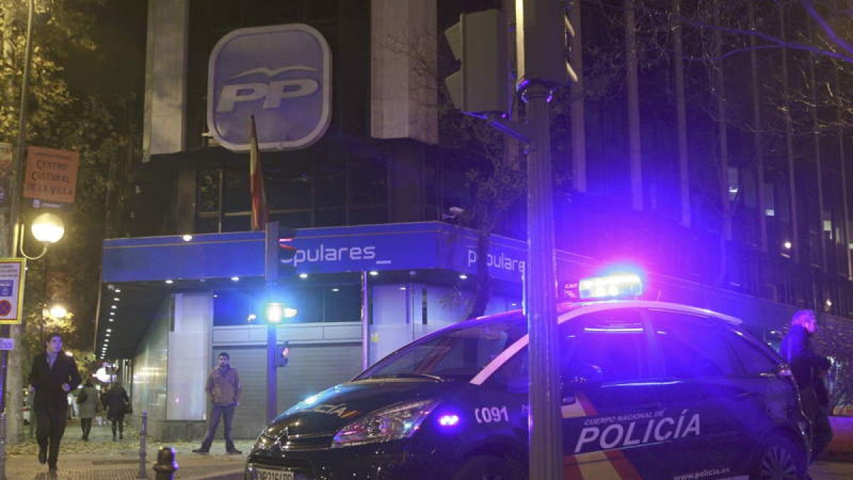 Edificio de la sede nacional del PP en la calle Génova de Madrid.