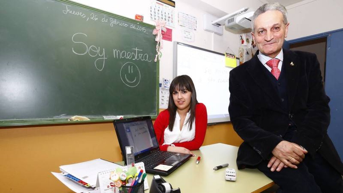 Paula González y Aladino Fernández, los profesores más joven y más veterano