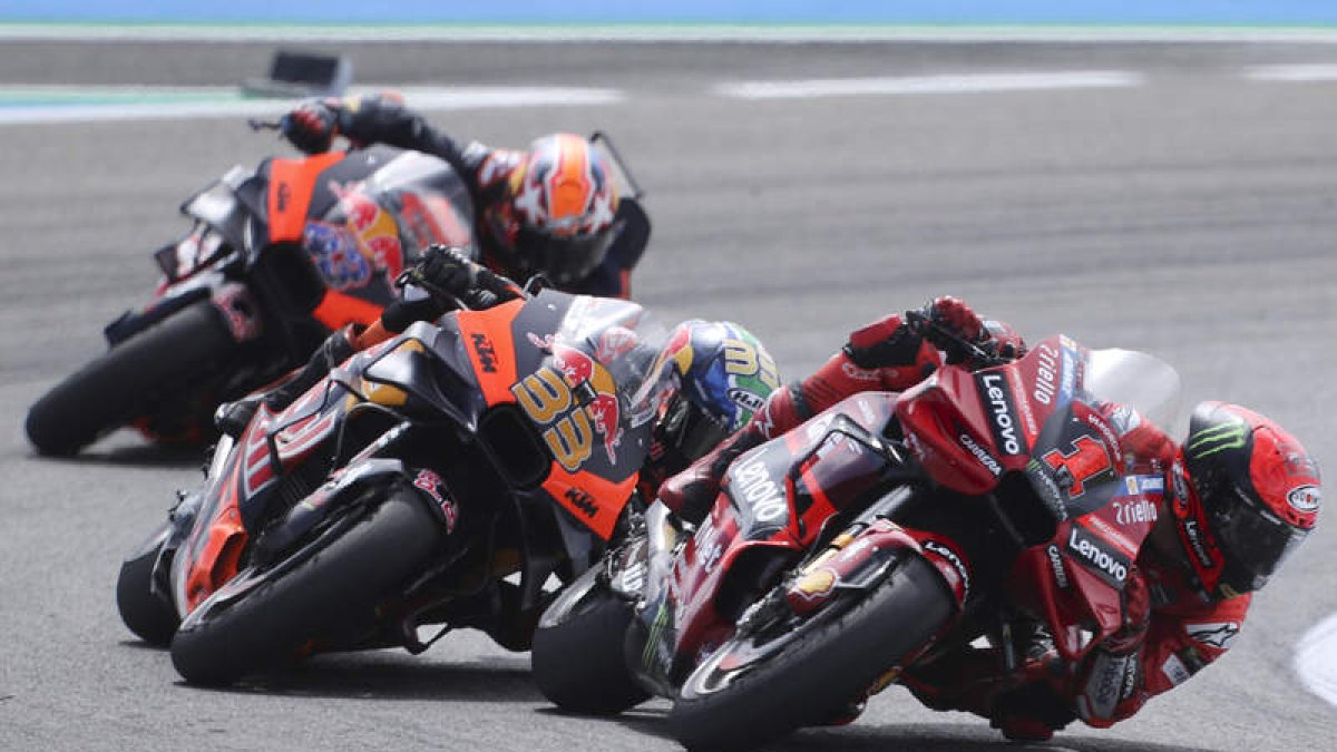 Bagnaia se llevó el triunfo en el Gran Premio de España disputado en el circuito de Jerez. RÍOS