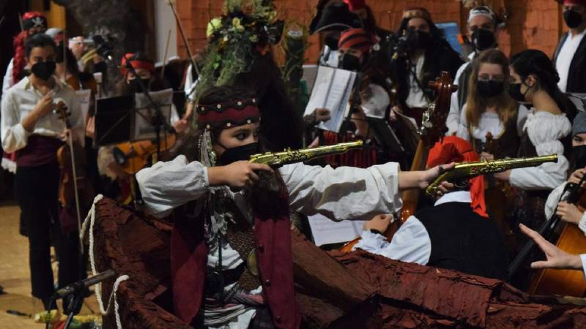 Escena de la obra en el preestreno que tuvo lugar el