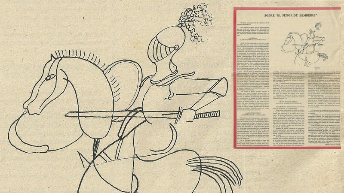 Ilustración y página completa del artículo que Amable Arias envió al periódico ‘Aquiana’. DL