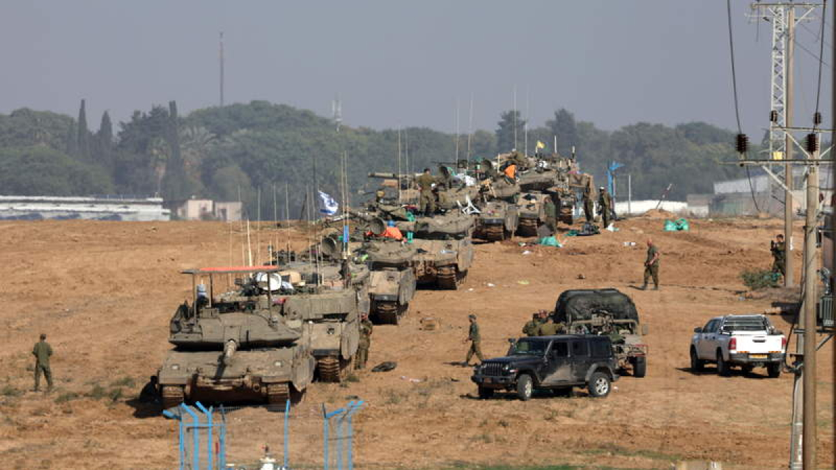 Tanques israelíes en la Franja. ATEF SAFADI