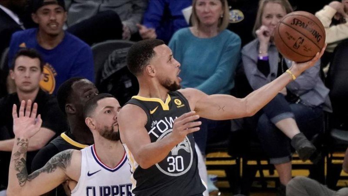 Stephen Curry durante el partido ante Los Ángeles Clippers.