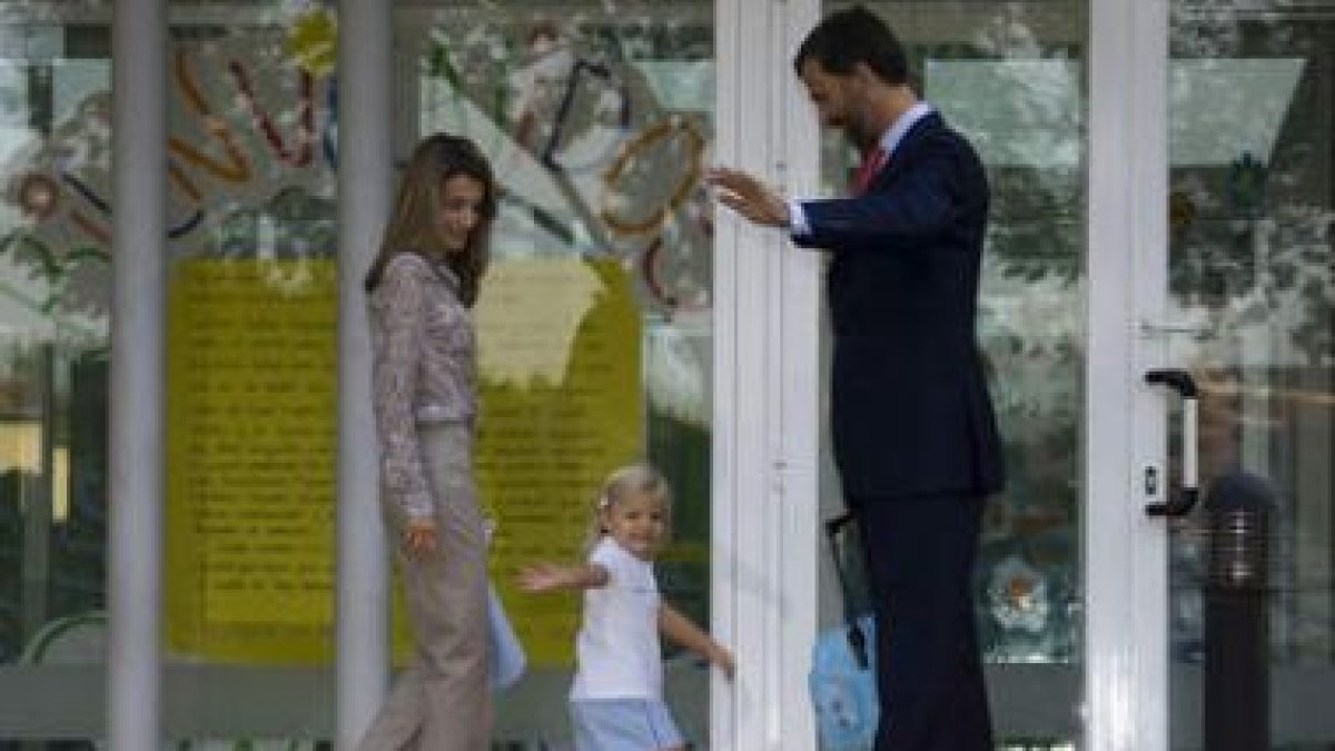 La princesa Sofía, Felipe de Borbón y Letizia Ortiz.