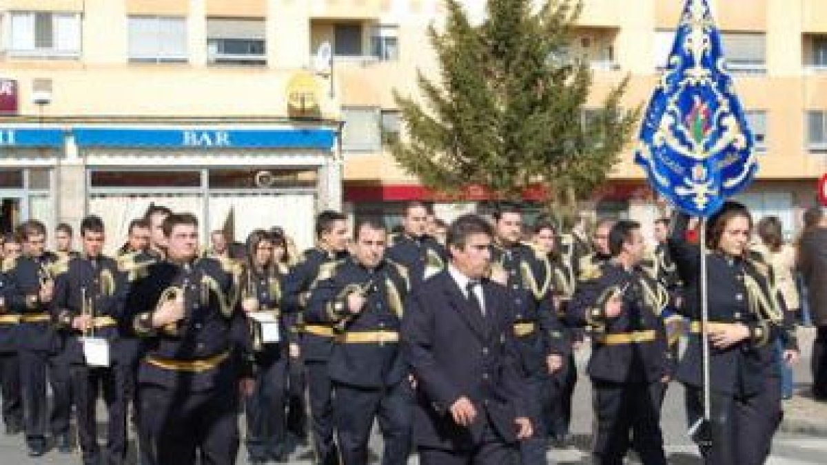 Las bandas de Semana Santa son ya un clásico en el programa de la Pasión en San Andrés