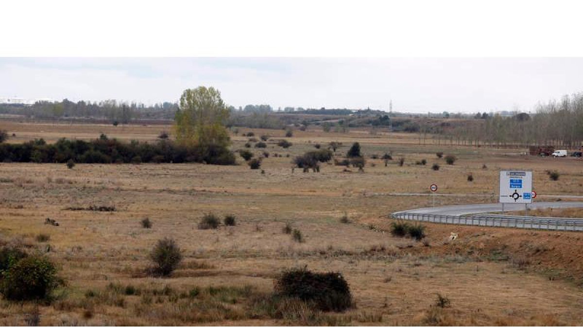 Vista parcial del terreno que tiene pendiente su conversión en la plataforma logística de Torneros. MARCIANO PÉREZ