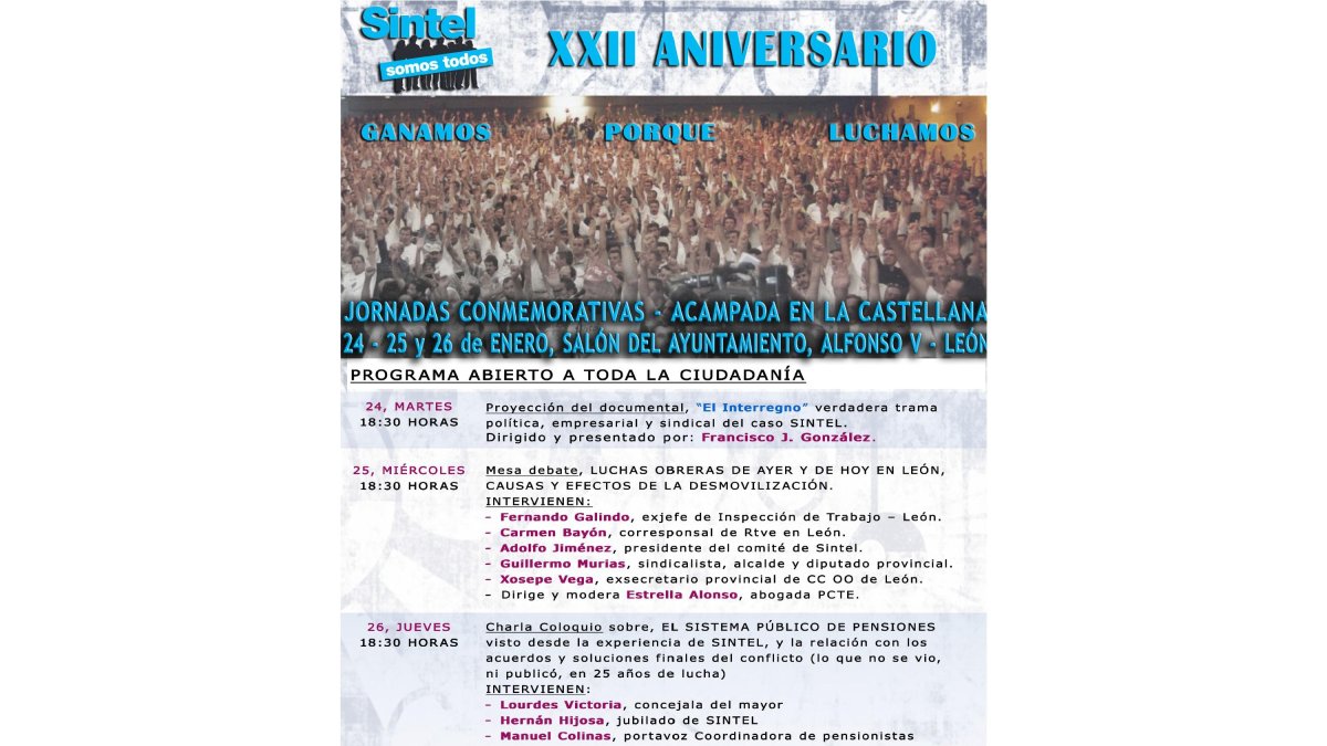 Cartel de las jornadas. DL