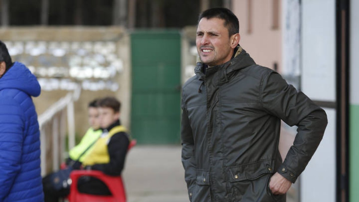 Nanín, en el partido de hoy. FERNANDO OTERO