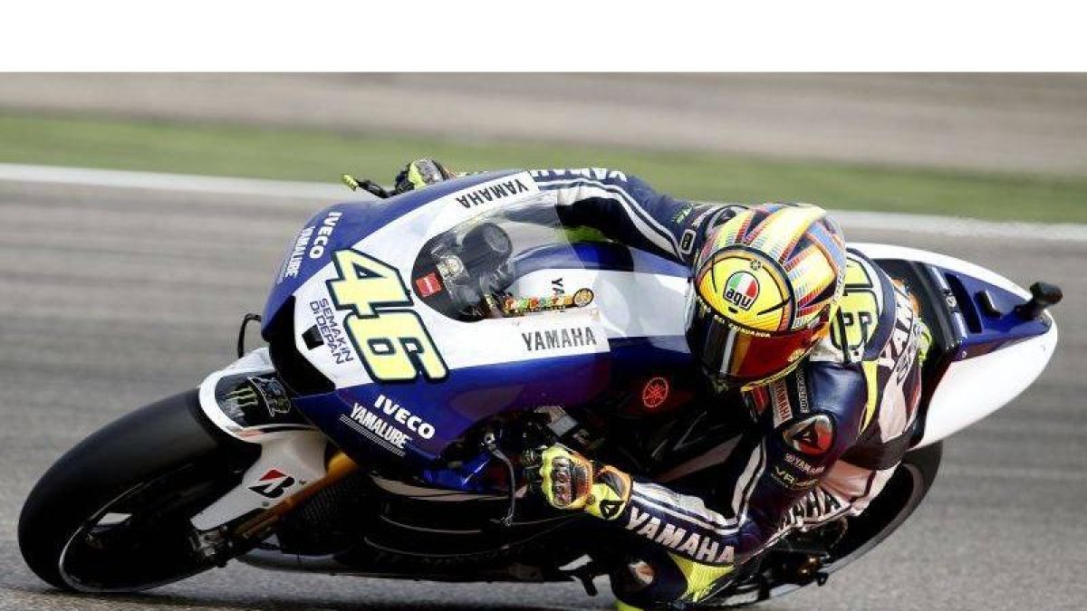 Valentino Rossi, durante la última sesión de entrenamientos libres.