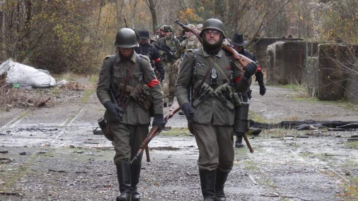 Un momento de la recreación que se desarrolló en las viejas instalaciones de Villamediana. CASTRO
