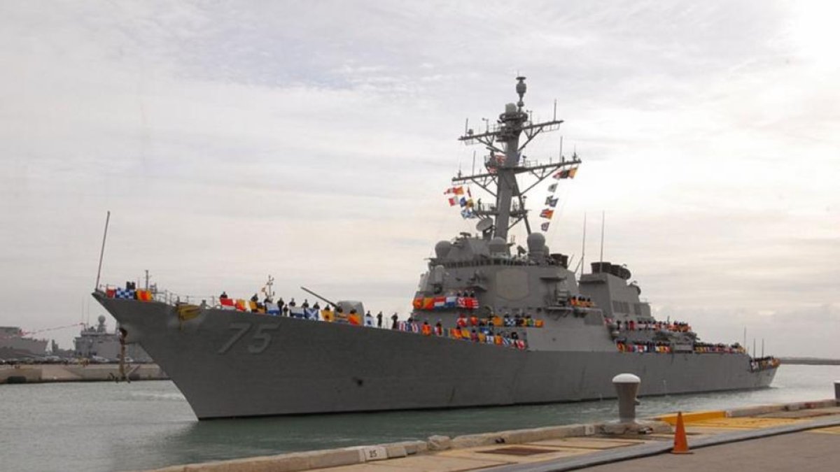 El destructor USS Donald Cook, con base en Rota. /