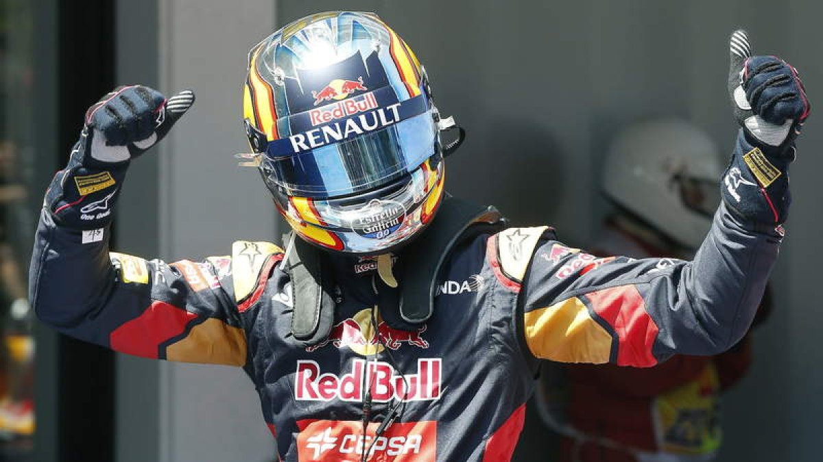 Carlos Sainz, del Toro Rosso, feliz tras su quinta plaza.