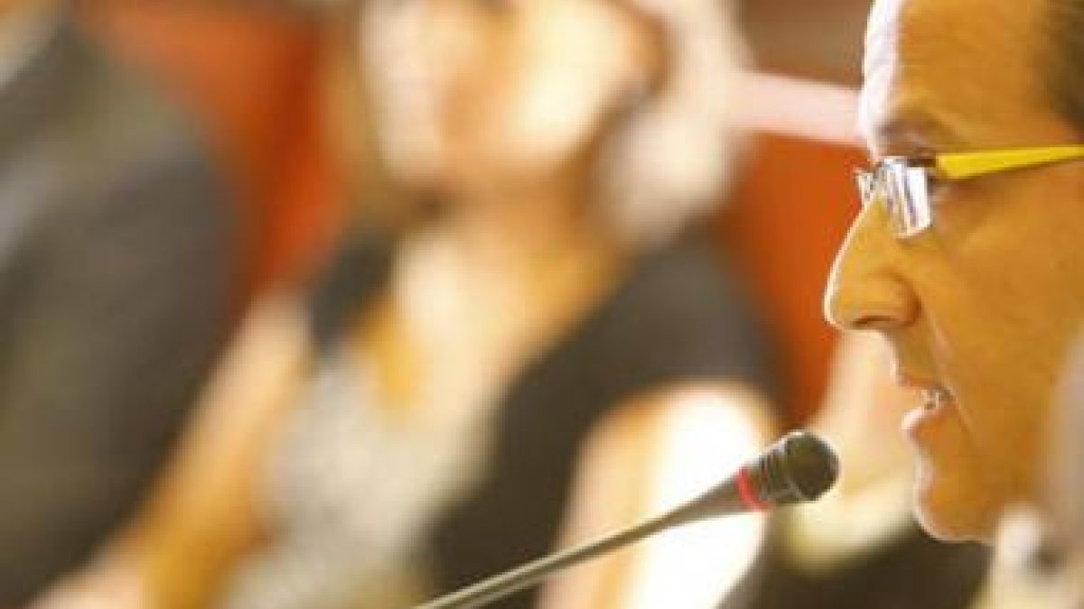 Luis Nogal, durante una de sus intervenciones .