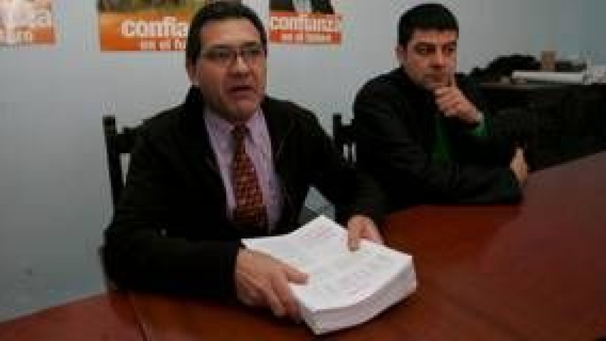 Alfonso Canedo, ayer en un momento de la rueda de prensa