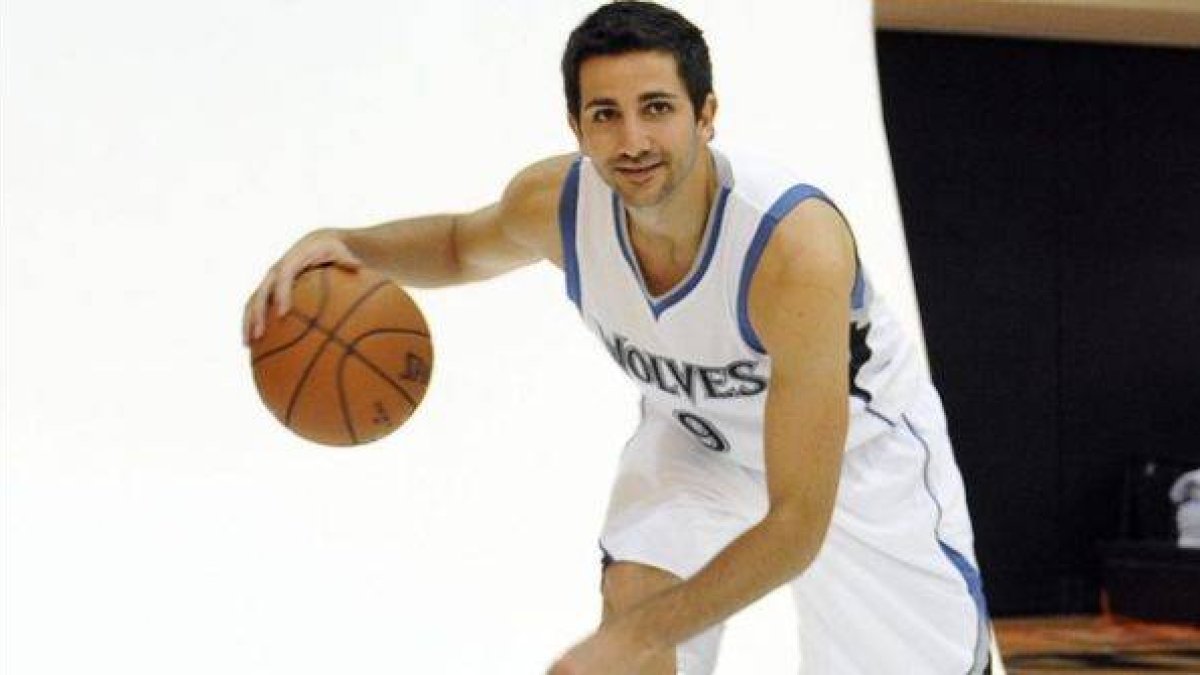 Ricky Rubio, en una imagen con su equipo.