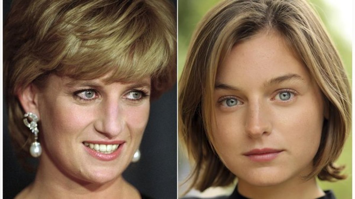Lady Di y Ema Corrin, la actriz que la encarnará en la serie de Netflix The Crown.