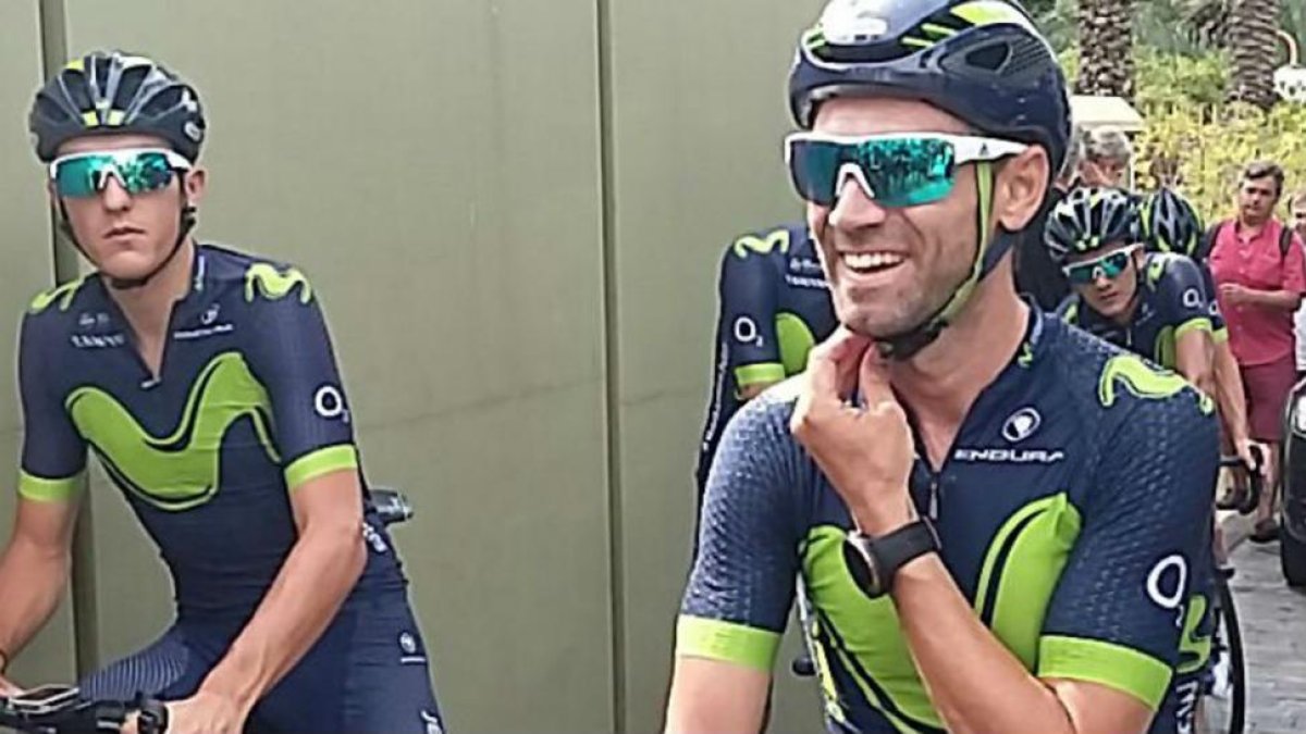 Alejandro Valverde, recuperado de la grave lesión de rodilla que sufrió la temporada pasada.