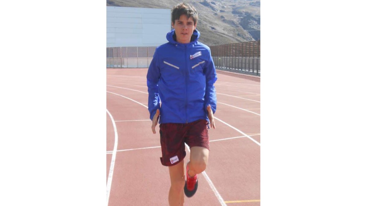 Aláiz, en un momento de su entrenamiento en Sierra Nevada.