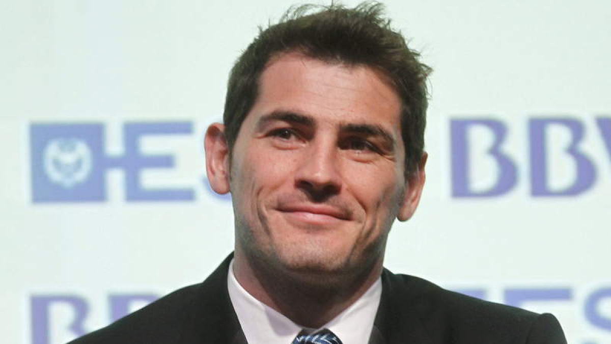 Íker Casillas, durante la presentación organizada por el BBVA.