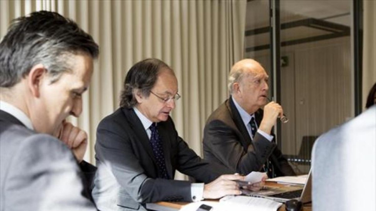 El presidente de Colonial, Juan José Brugera (derecha), junto al consejero delegado, Pere Viñolas.