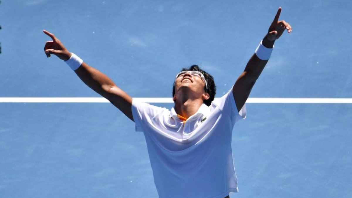 Chung explota de alegría en Melbourne