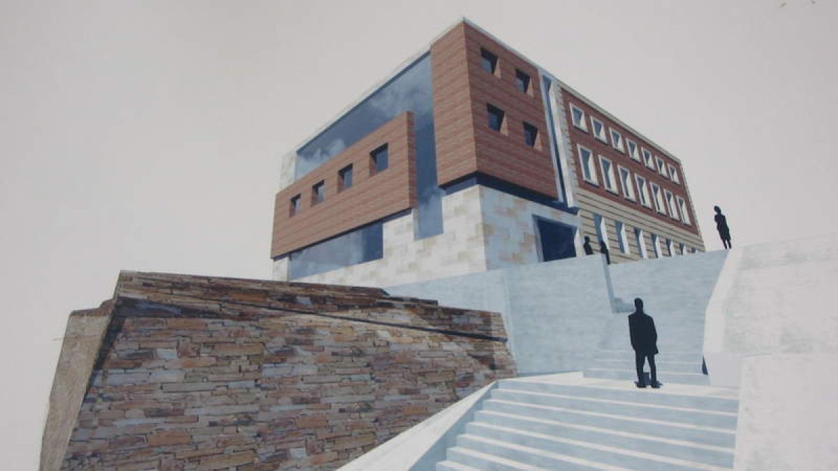 Recreación virtual del nuevo cuartel de la Policía Local de Astorga.