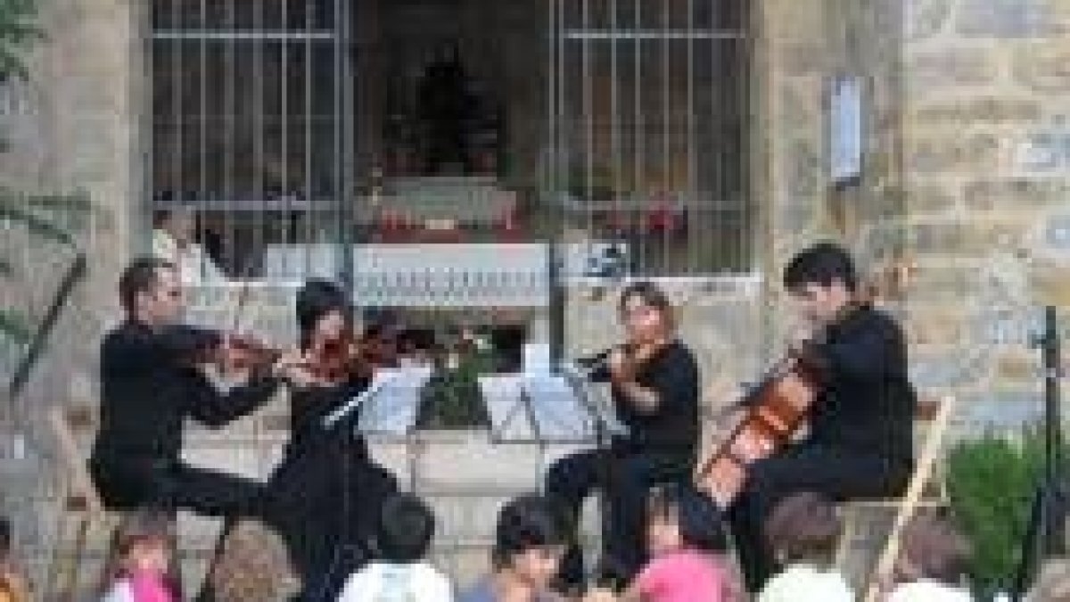El cuarteto de cuerda en plena actuación