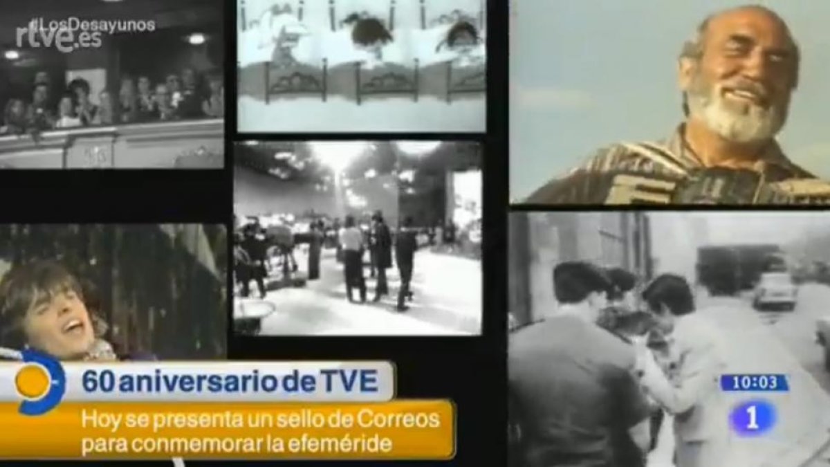 Imagen del vídeo de TVE, lanzado a través de suy cuenta de Twitter, con el que conmemora sus 60 años de historia.